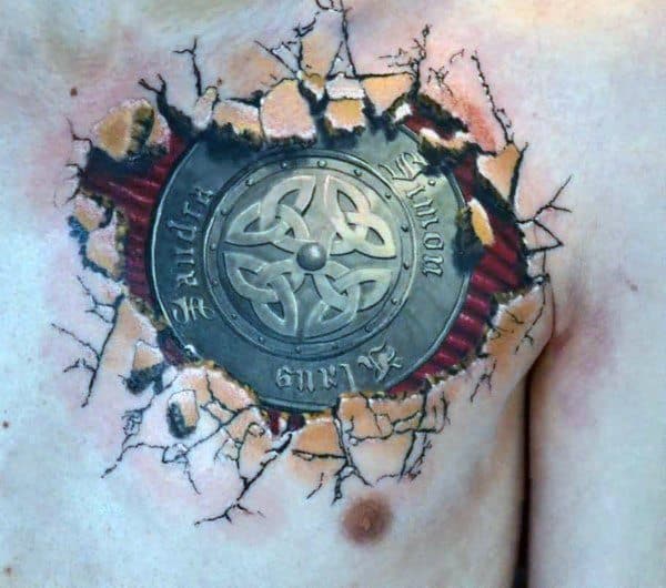 3d-realistic-stone-shield-mens-chest-tattoo