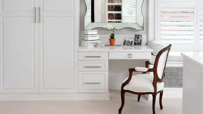 Wardrobe with built-in dressing table