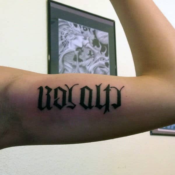 ambigram-tattoo-ideas-for-men-on-bicep