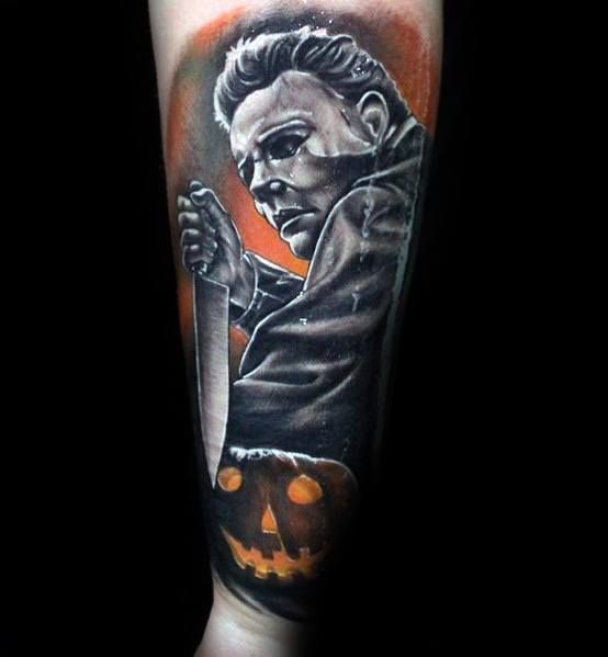 awesome-michael-myers-tattoos-for-men-forearm-sleeve