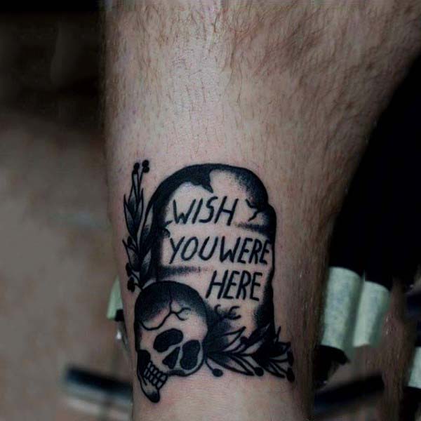black-traditional-tombstone-wish-you-were-here-tattoos-for-men