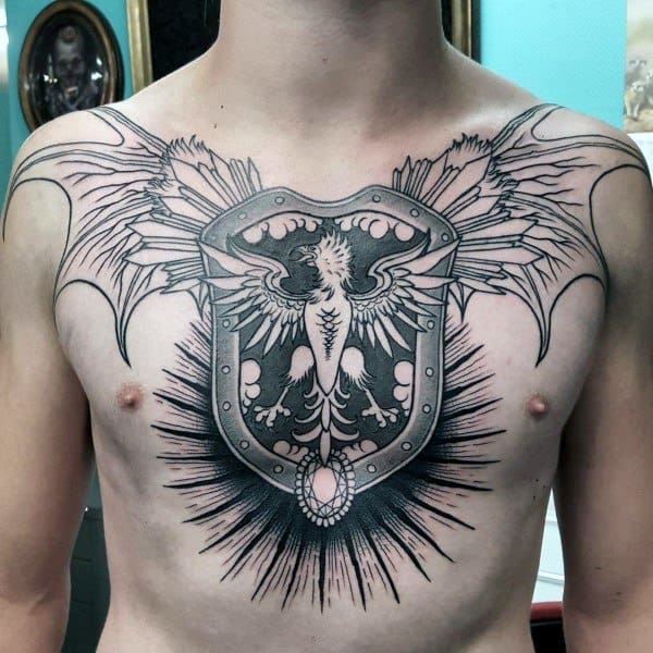 chest-wings-shield-tattoo-for-men
