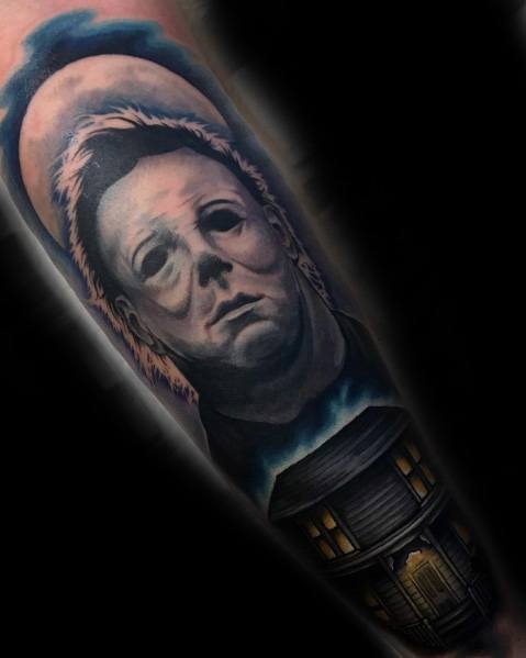 excellent-guys-michael-myers-tattoos-on-leg
