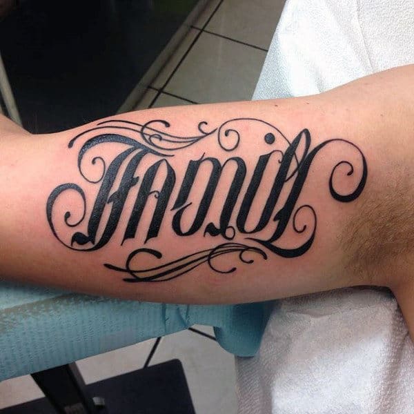 Family Forever Ambigram Tattoo  Tattoobitecom  Ambigram tattoo Ambigram  Matching tats