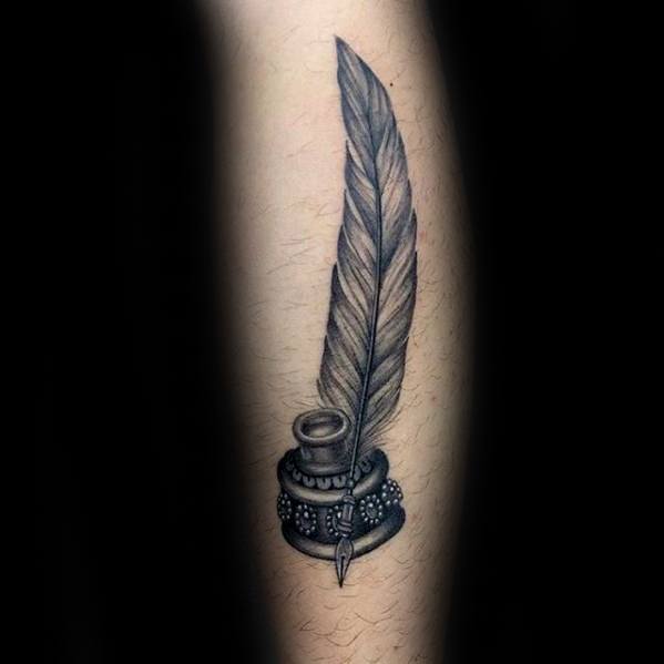 forearm-creative-ink-quill-tattoos-for-men