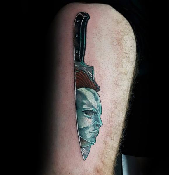 guys-designs-michael-myers-knife-themed-thigh-tattoos