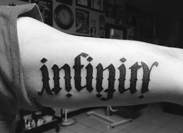 guys-infinity-ambrigram-tattoos-on-bicep-of-arm