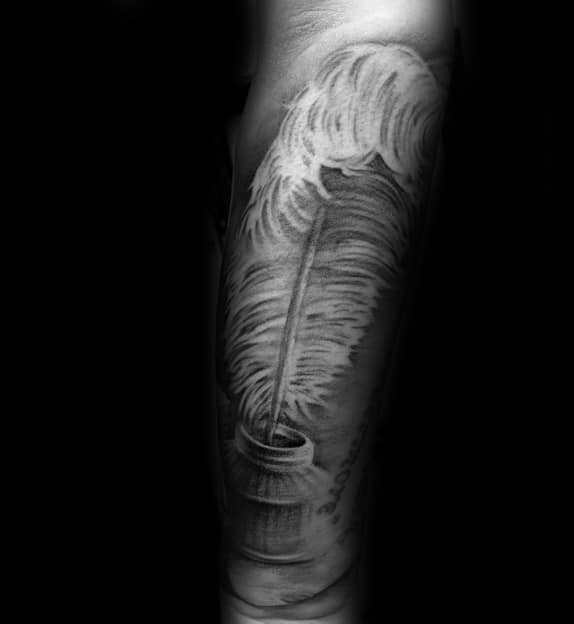 guys-quill-tattoo-deisgns-forearm-sleev