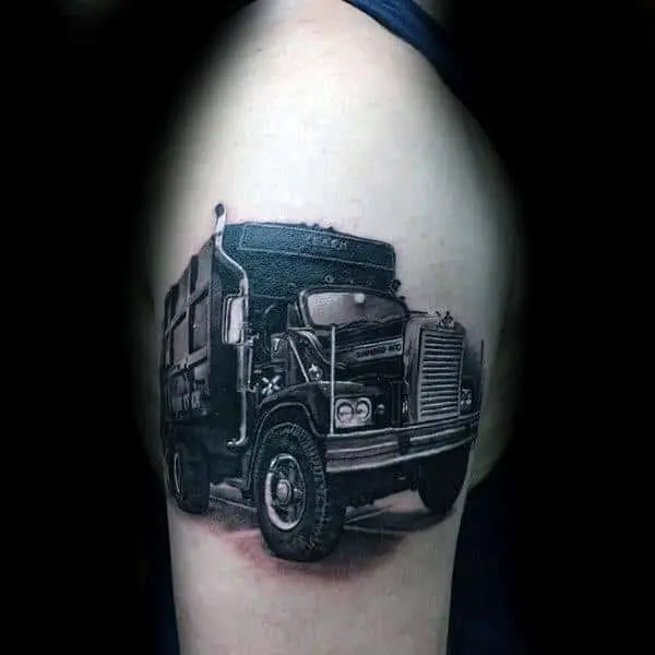 guys-realistic-big-truck-upper-arm-tattoo-with-3d-design