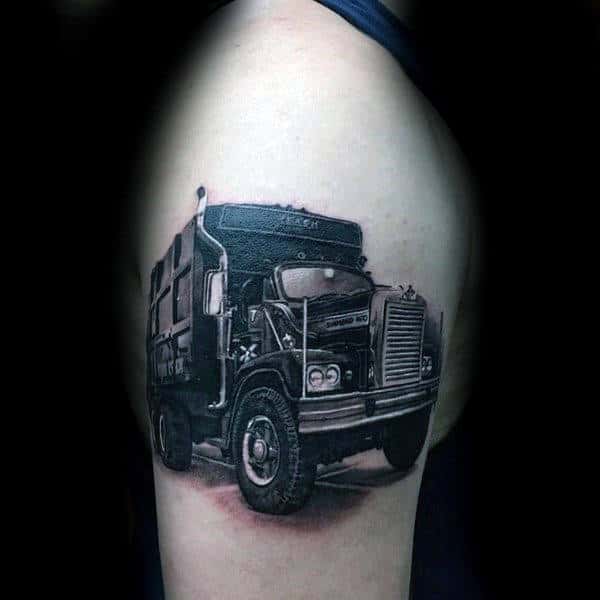 guys-realistic-big-truck-upper-arm-tattoo-with-3d-design