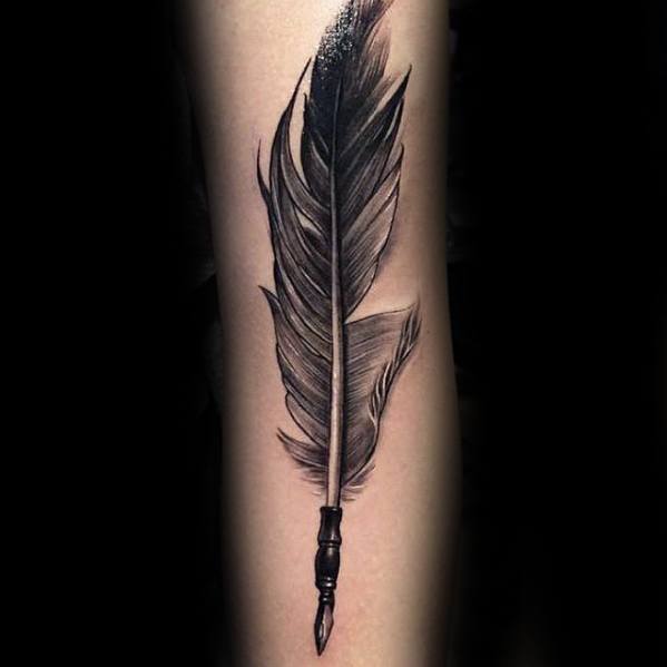 realistic-3d-forearm-cool-male-quill-tattoo-designs
