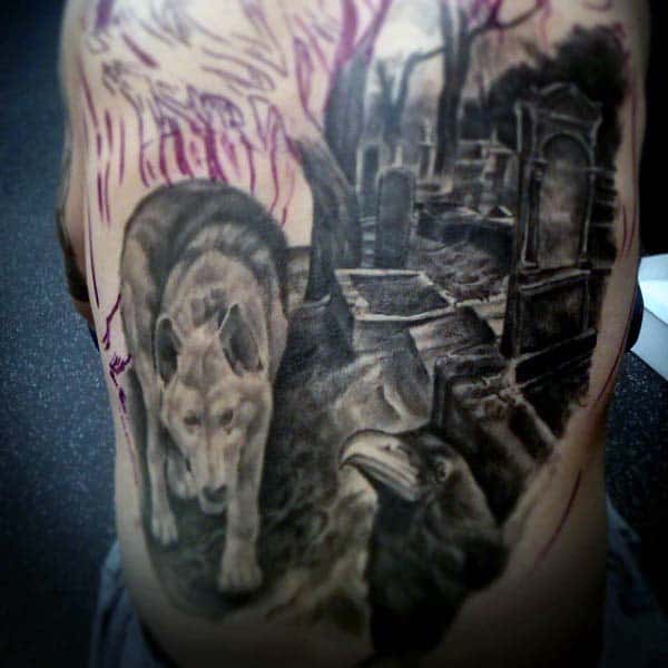 realistic-tombstone-tattoo-for-males-on-ribs