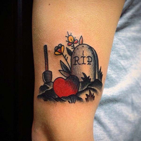 25 Wonderful Headstone Tattoos For Mortality Believers  Tattoo Twist