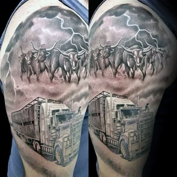 semi-truck-mens-cattle-half-sleeve-tattoo