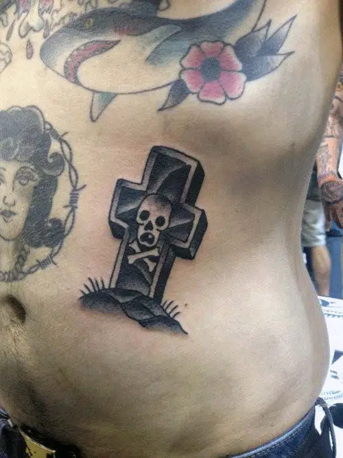 skull-and-cross-bones-tombstone-rib-cage-side-guys-tattoos