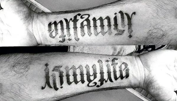 Family  Forever Ambigram Tattoo Instant Download Design  Stencil S   Wow Tattoos