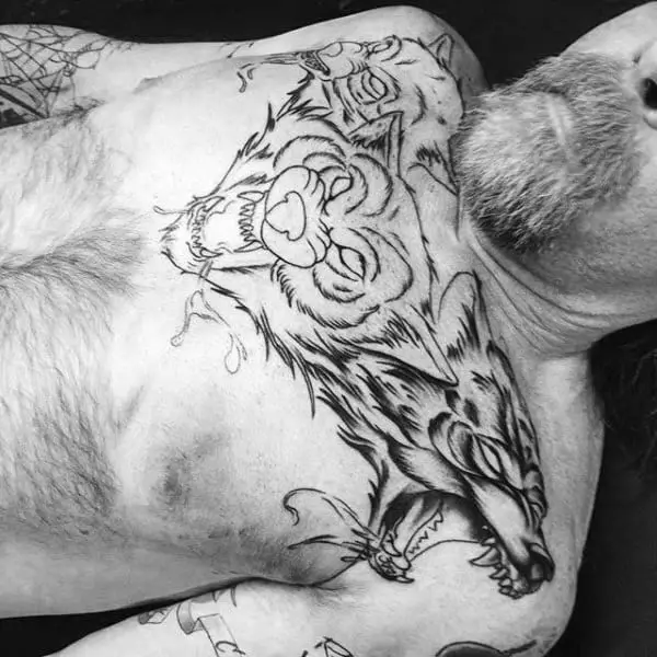 awesome-guys-cerberus-tattoo-on-upper-chest