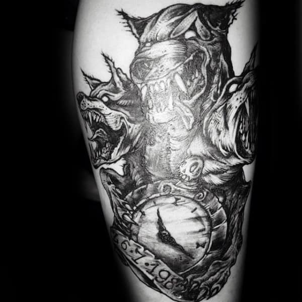 clock-with-cerberus-memorial-guys-tattoos