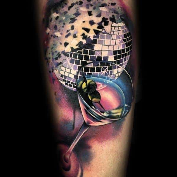 hyper-realistic-arm-guys-disco-ball-tattoo-design-ideas