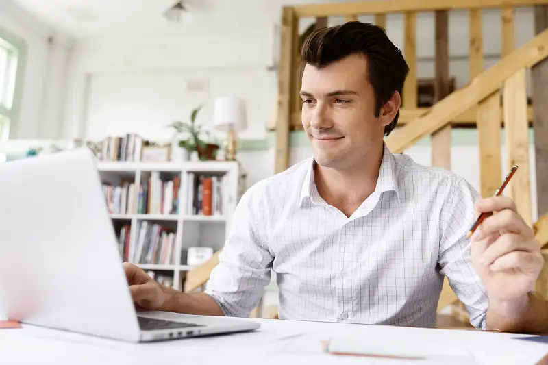 Male architect in office