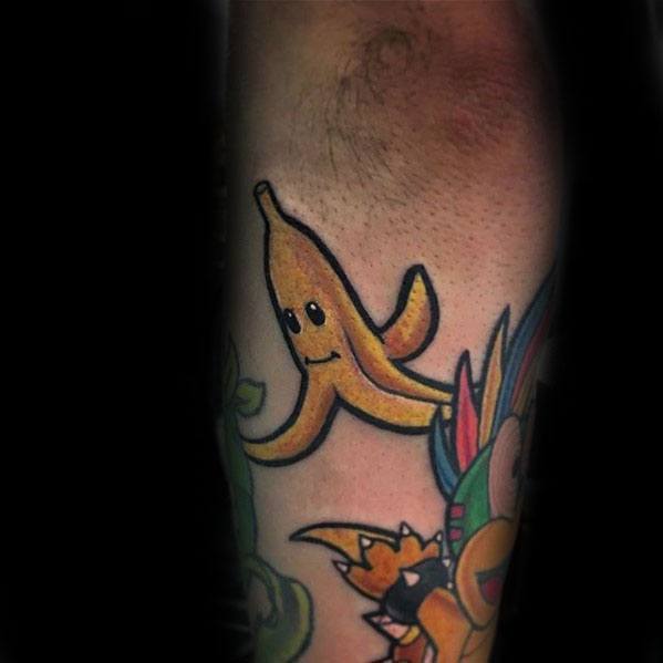 male-video-game-mario-kart-banana-tattoo-design-inspiration