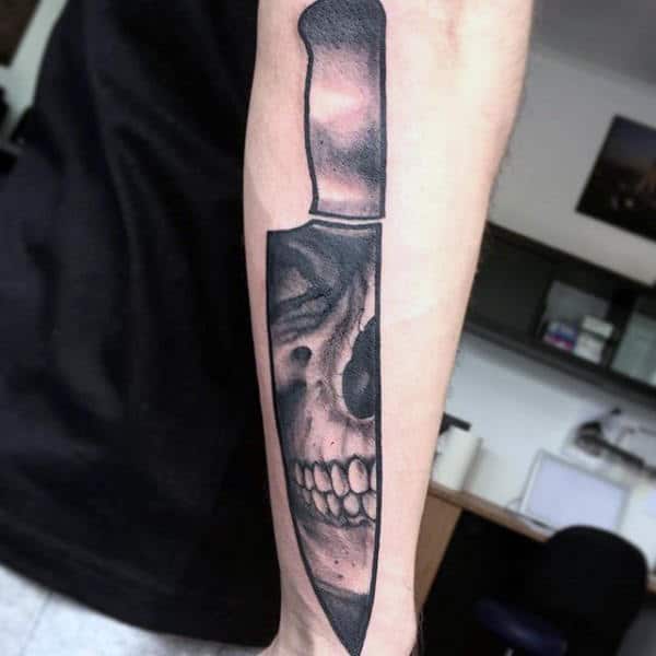 Top 76 skull knife tattoo super hot  thtantai2