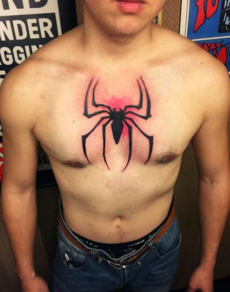 mens-chest-spider-tattoo