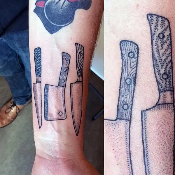 Tattoo uploaded by Elyria Black  Kitchen knife for a sous chef  Tattoodo