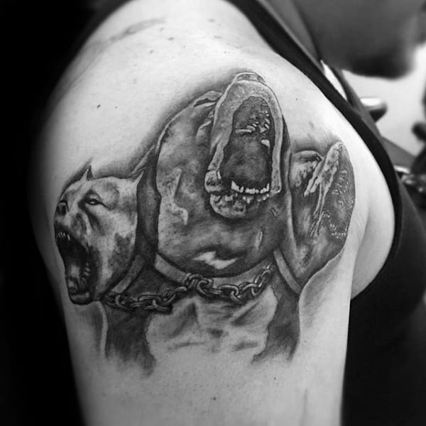 roaring-cerberus-mens-upper-arm-tattoos