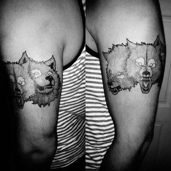 three-headed-cerberus-dog-mens-upper-arm-tattoos