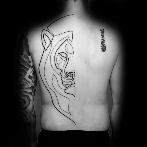 continuous-line-themed-tattoo-ideas-for-men