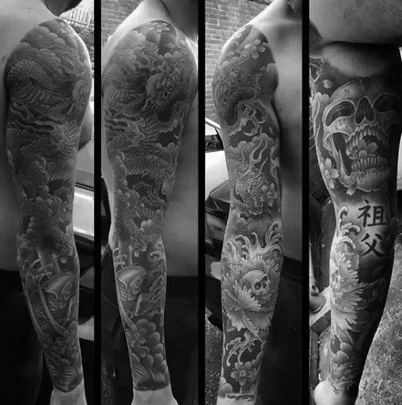 full-arm-sleeve-guys-cool-unique-skull-tattoo-designs