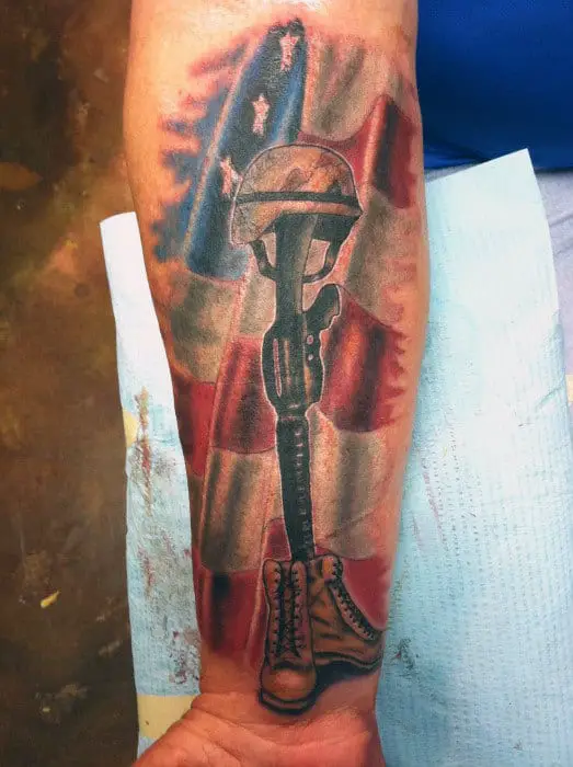 fallen marine tribute tattoo