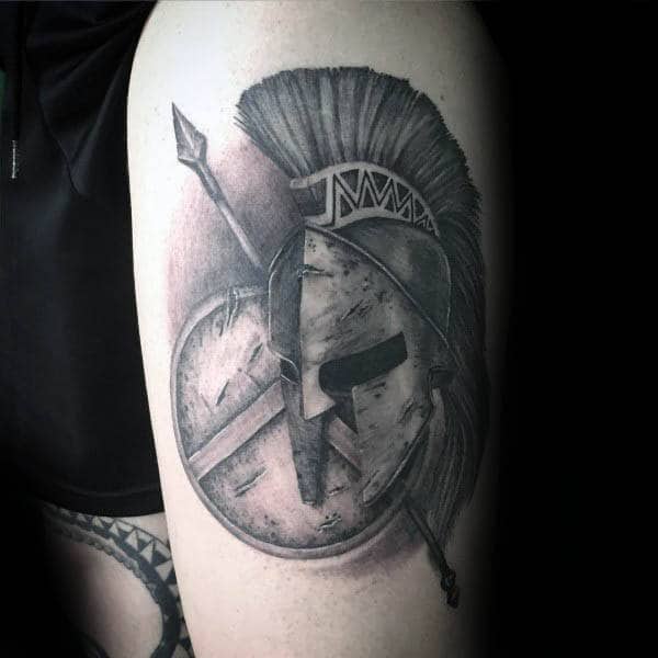 mens-spartan-spear-thigh-tattoo-designs