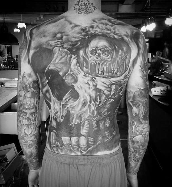 mens-unique-skull-3d-full-back-tattoo-design-ideas