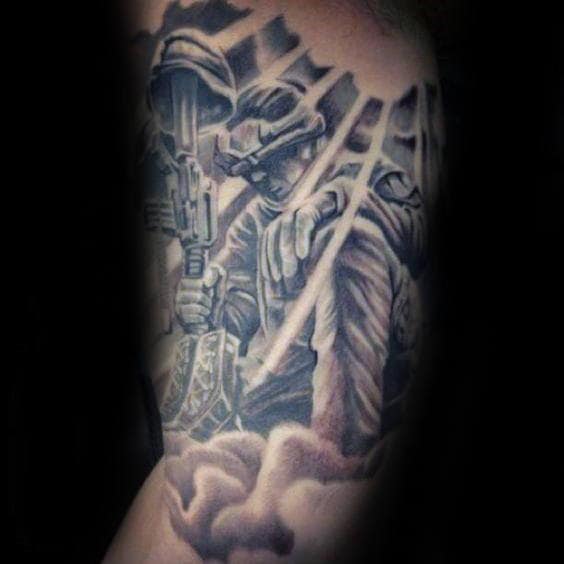 Fallen Soldier Right Forearm Tattoo  Veteran Ink