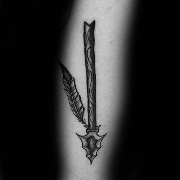traditional-tattoo-of-spear-on-man