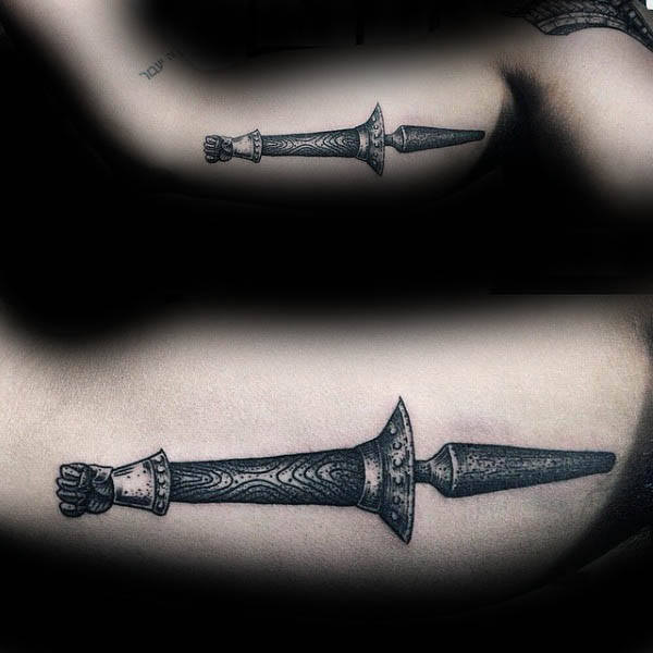 vintage-spear-mens-inner-arm-tattoo