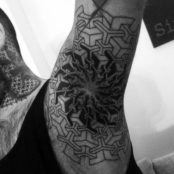 3D-design-tattoo-on-armpit-for-men