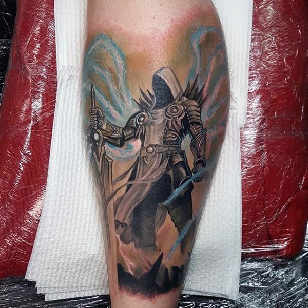 diable-mens-leg-video-game-tattoo-designs