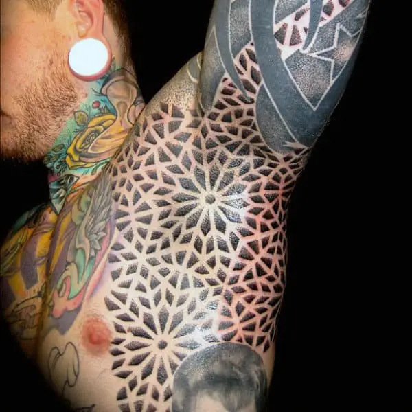 floral-wallpaper-pattern-on-armpit-tattoo-for-men