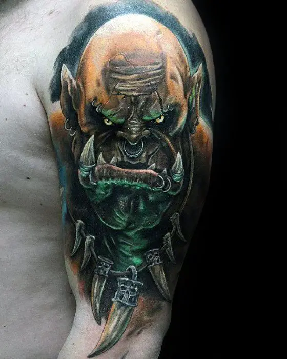 guys-3d-half-sleeve-tattoo-ideas-gamer-designs