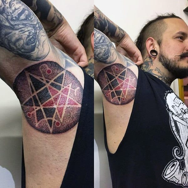 guys-armpits-dotted-star-design-tattoo
