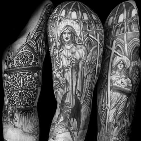 amazing-mens-cathedral-tattoo-designs
