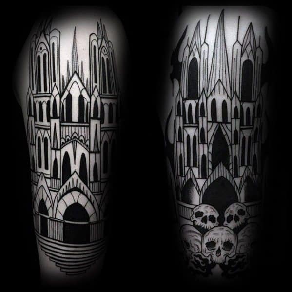 cool-cathedral-tattoo-design-ideas-for-male