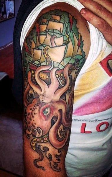 half-sleeve-manly-tattoo-octopus-designs