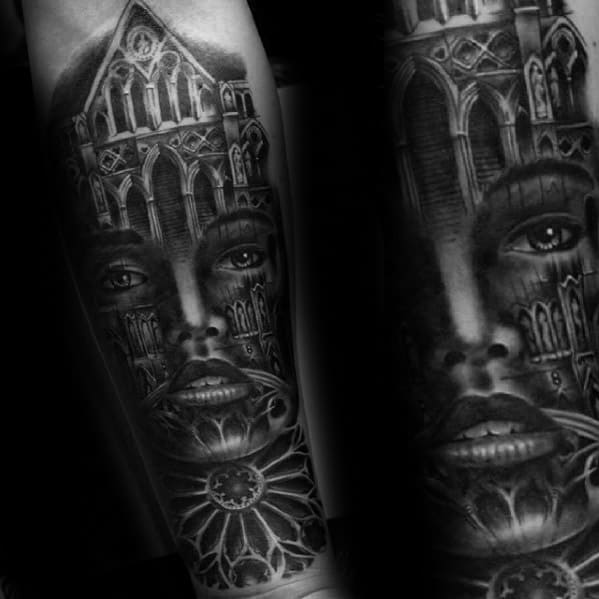 mens-tattoo-with-cathedral-design