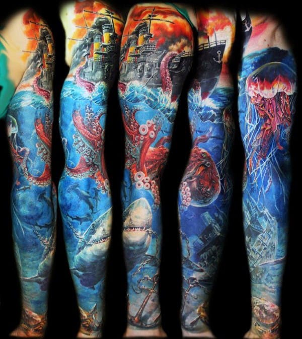 octopus-mens-sleeve-tattoos