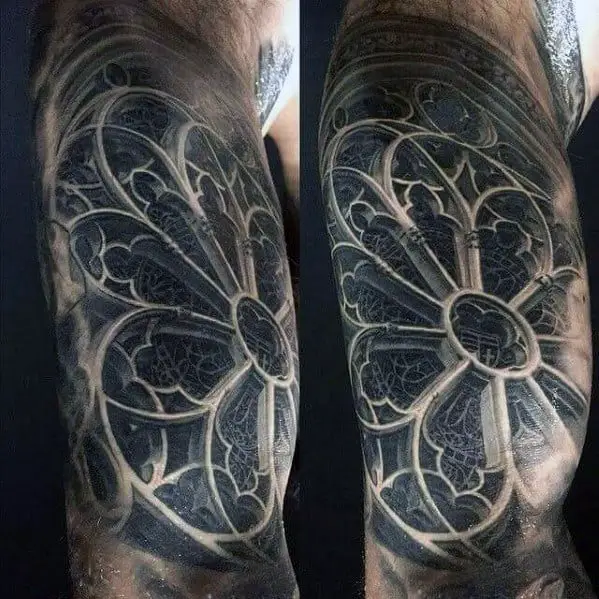 sharp-cathedral-male-tattoo-ideas