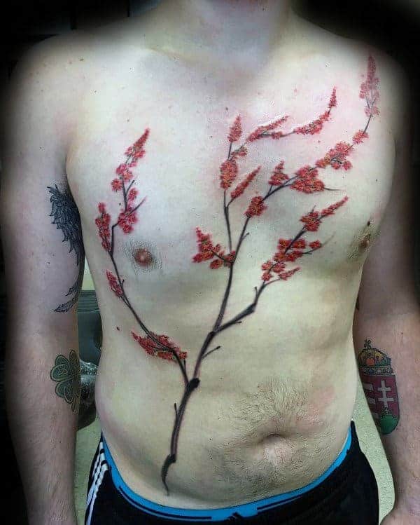 cherry-blossom-tree-mens-chest-tattoo